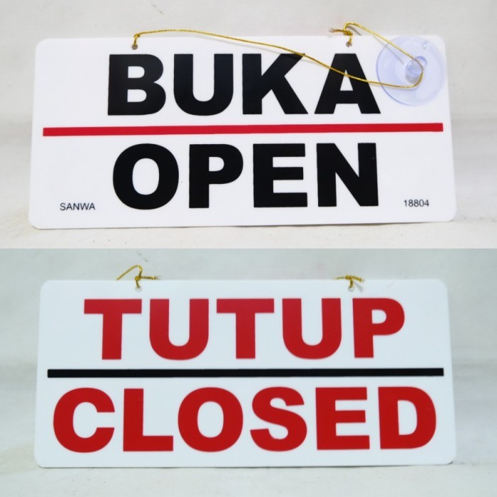

Sign Board Buka Tutup / Papan Tulisan Acrylic Open Closed