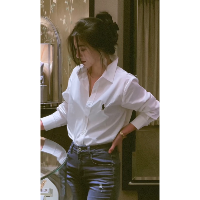ORIGINAL ATASAN KEMEJA WANITA POLOS BASIC LENGAN PANJANG / KEMEJA KERJA WANITA / POLO SHIRT LONG