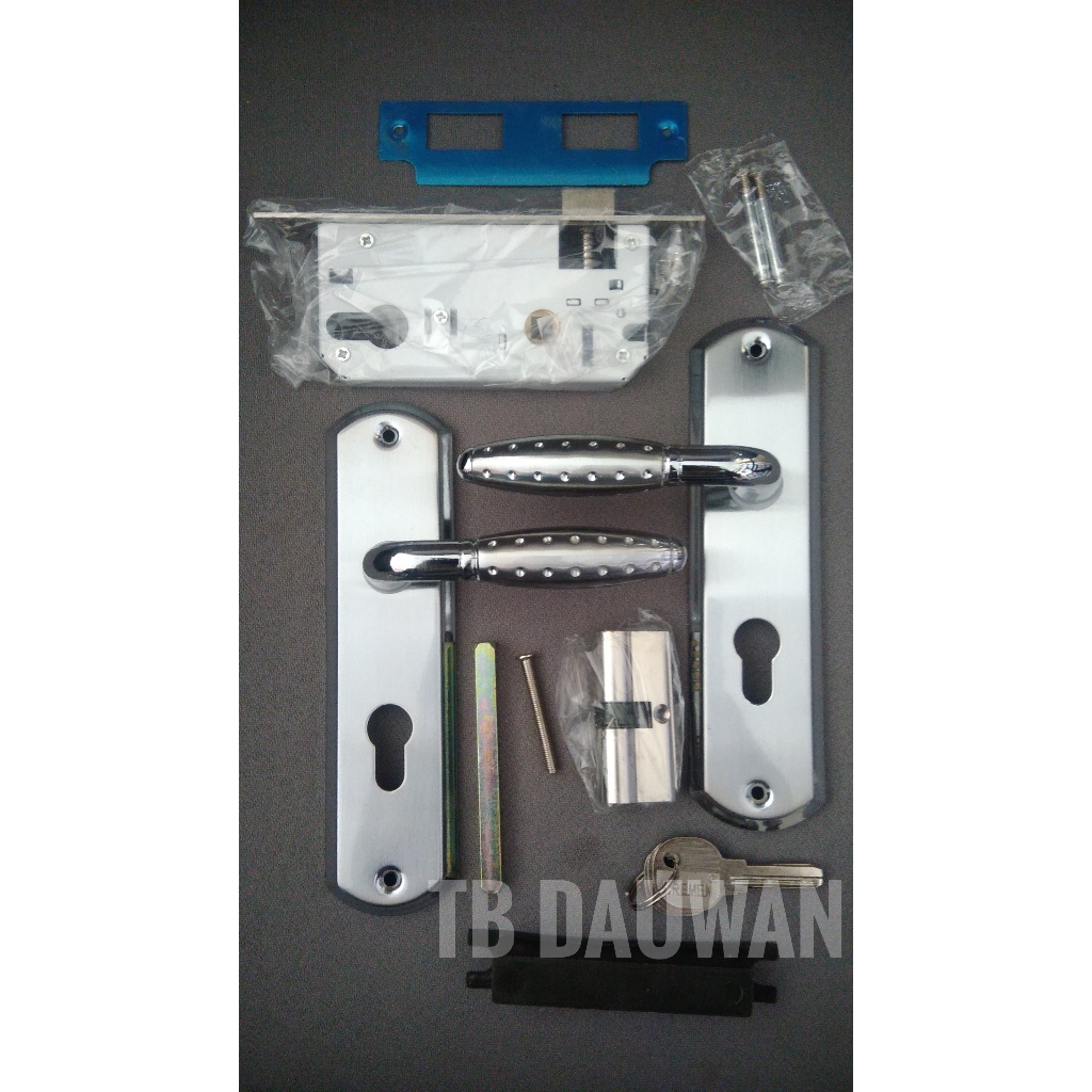 Kunci Pintu BREMEN LOCK Handle Set MTS-BRE-4058-IL-SSS+CYL+LHP-AI-B90-5810-SN+CP