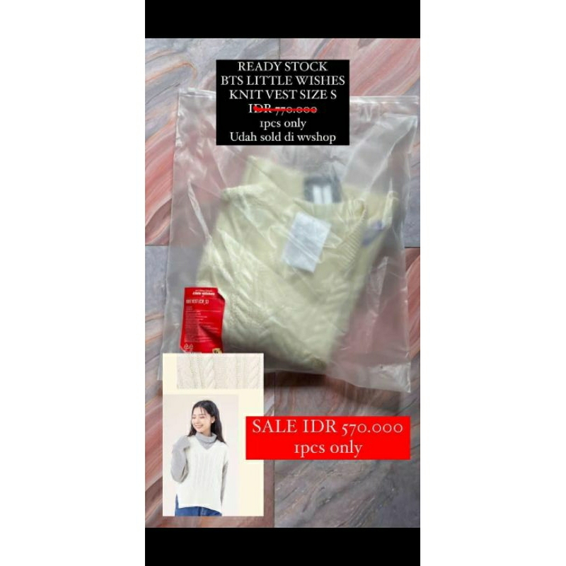 (READY STOCK) OFFICIAL WEVERSE BLACK FRIDAY SALE BTS LITTLE WISHES KNIT VEST & BTS x NEW ERA x MLB B