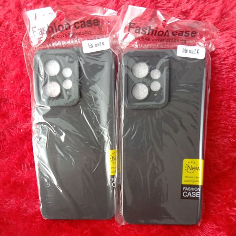 Softcase Redmi note 2 4G Silikon Case Makaron pro kamera full black Softcase Casing Makaron pro kame