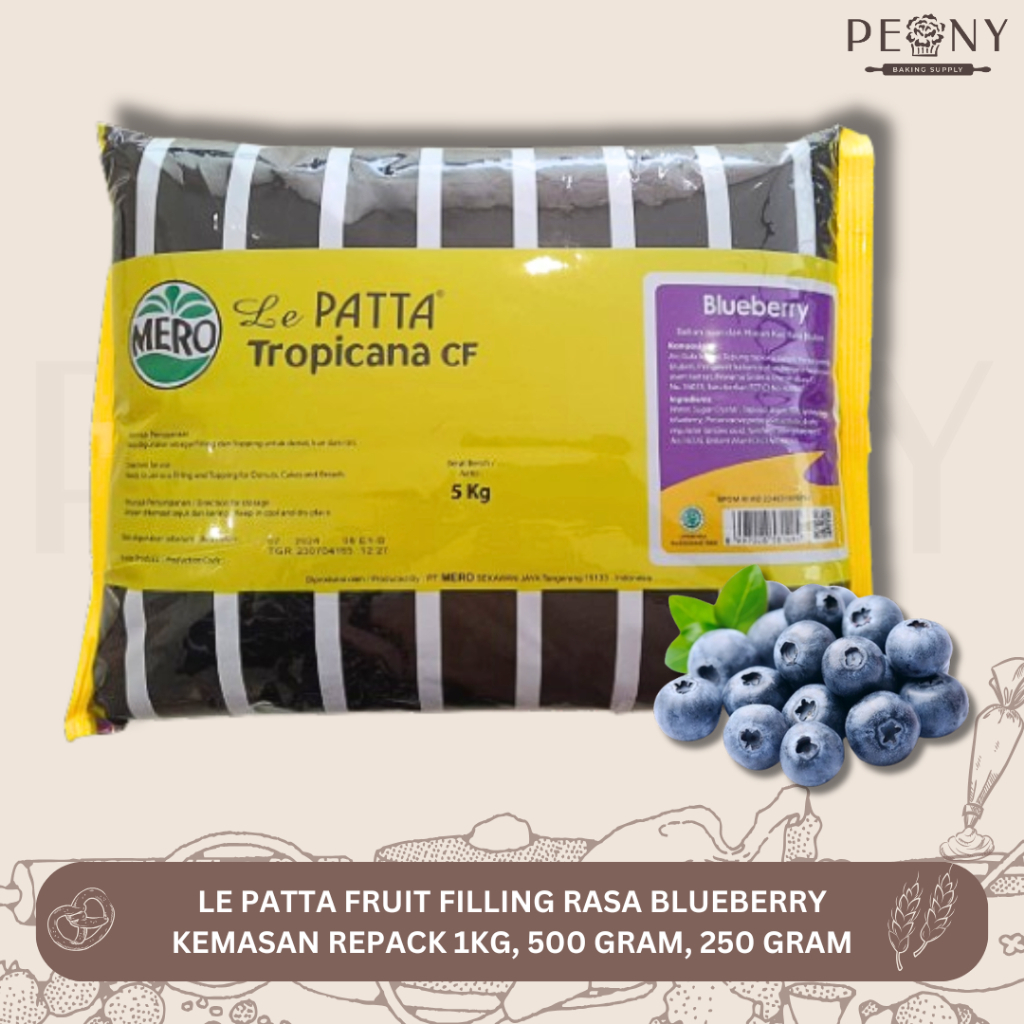 

LE PATTA FRUIT FILLING BLUEBERRY / SELAI BLUEBERRY HALUS KEMASAN ECER