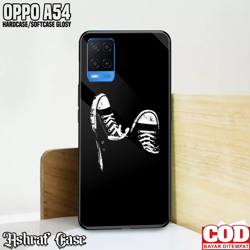 Case OPPO A54 - Casing Hp OPPO A54 ( BLCK ) Silikon Hp OPPO A54 - Softcase Glass Kaca - Kondom Hp OP