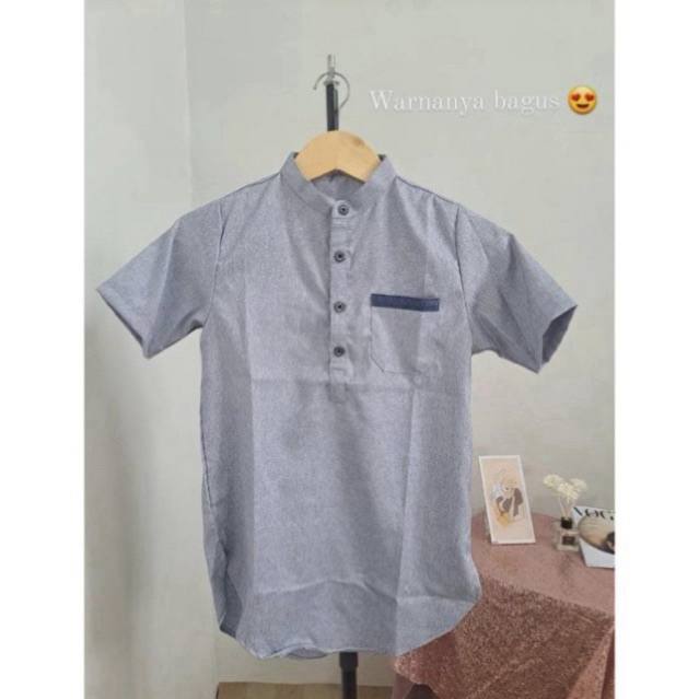 Koko kurta  anak lengan pendek bahan toyobo fodu