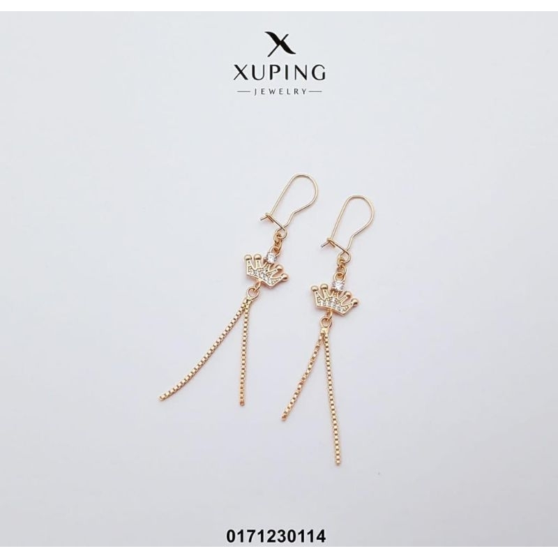 Anting Mahkota Jurai Italy Chrome Emas 24k