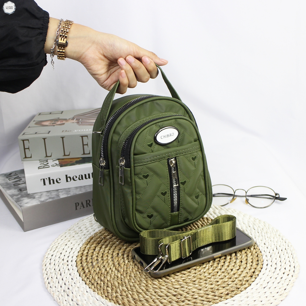 Tas Ransel Wanita Stylish Trendy Modern Street Style Fashionable Multifungsi Rangsel Cewek Keren