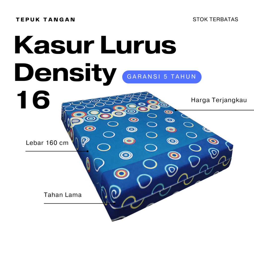 KASUR LANTAI LURUS Ukuran 200 x 160 | Tebal 15 dan 20cm | Kasur Busa Super | Matras Kasur Queen Size