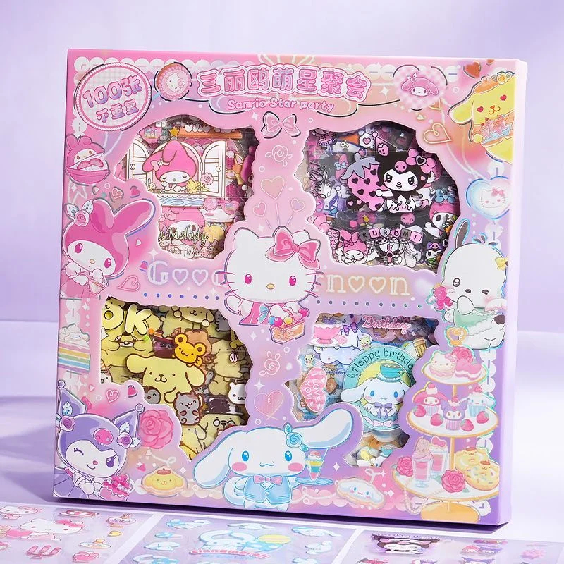 

Sticker Sanrio Hello Kitty 2D Dekorasi Anak Cewek Perempuan Journal Aesthetic Isi 100 lembar per box