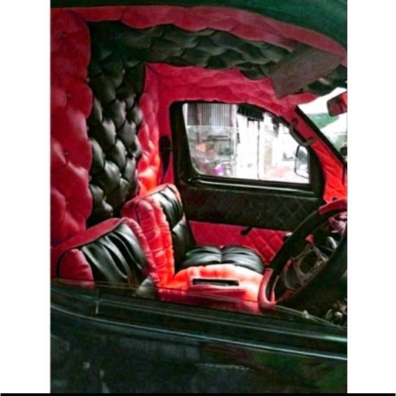sarung jok mobil fulset sofa jok + cabin + pelafon + bakleding + stir mobil grenmex l300 futra dan s