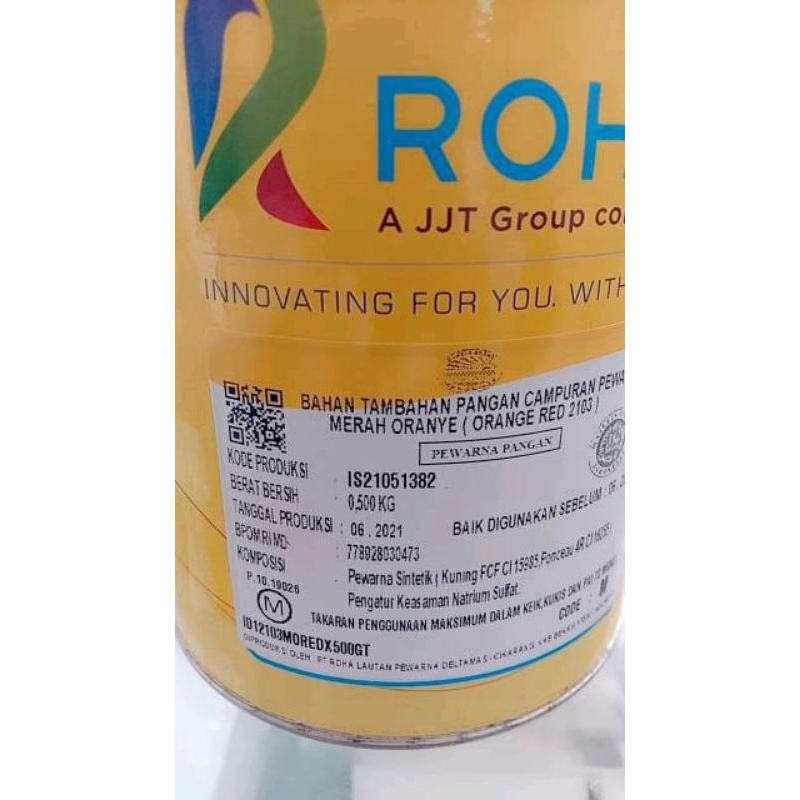 

Pewarna makanan Orange 2103 100gr