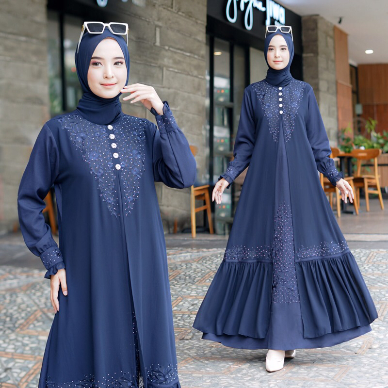 GAMIS ALIYA DRES MICHAEL MIX SERUTY BY FADINDA/ GAMIS LEBARAN BESELER TANAH ABANG BY FADINDA