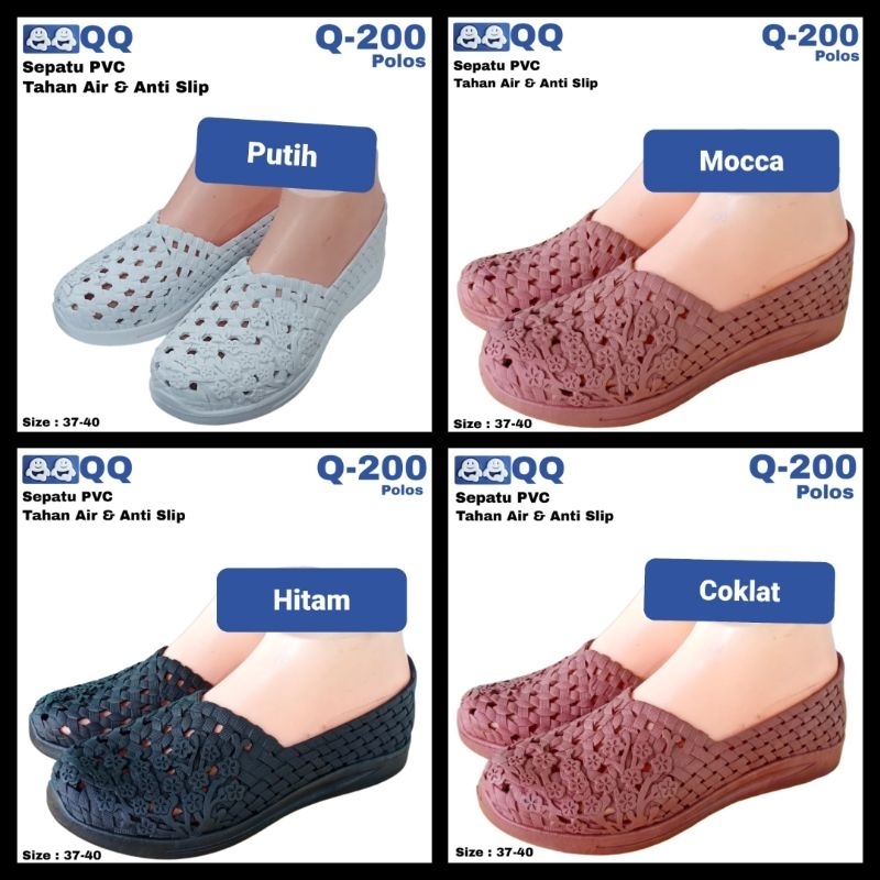 Sepatu flatshoes wanita karet anti air sepatu cewek karet lentur