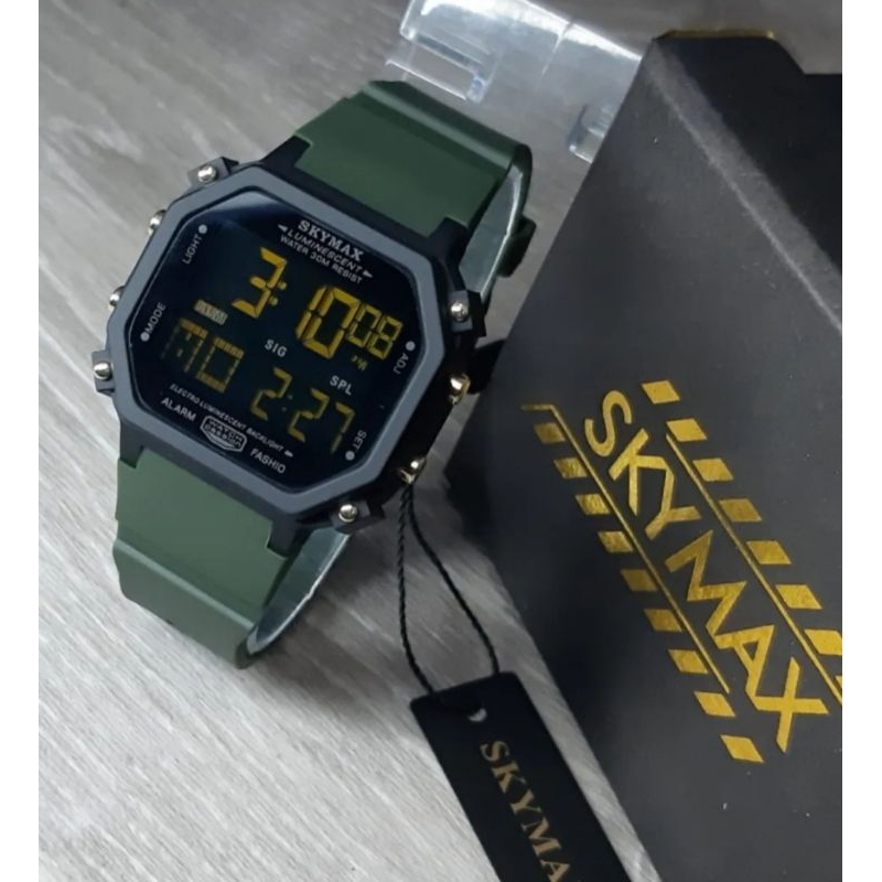 JAM TANGAN RUBBER KEKINIAN COWOK/CEWEK SKYMAX WATERRESISTANT