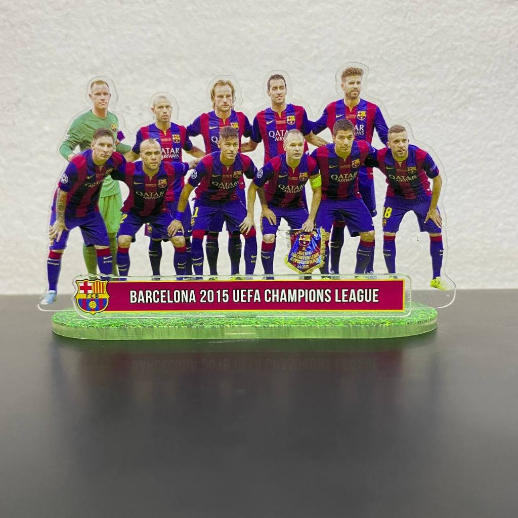 Standee Action Figure Art Squad Line Up Starting Barcelona FC Final Juara Liga Champion 2015