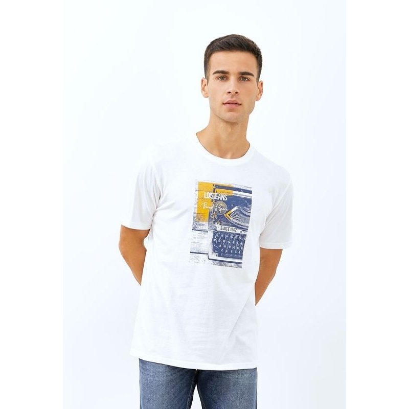 KSL2187 KAOS T-SHIRT LOIS ORIGINAL PRIA WARNA PUTIH WHITE KEREN