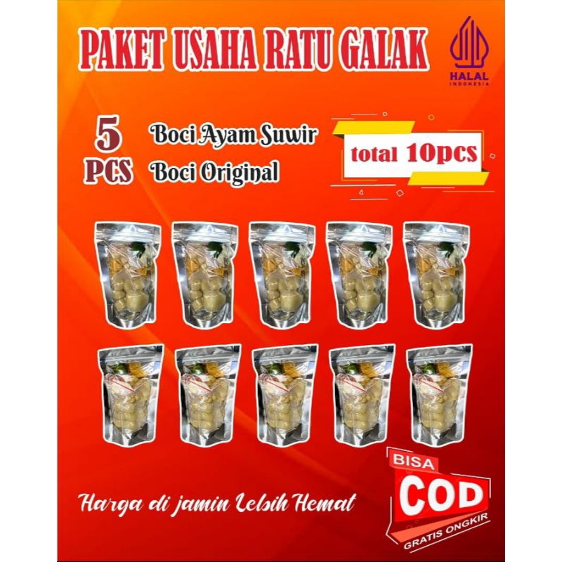 

PAKET MIX BOCI ORIGINAL 5PCS & AYAM SUWIR 5PCS