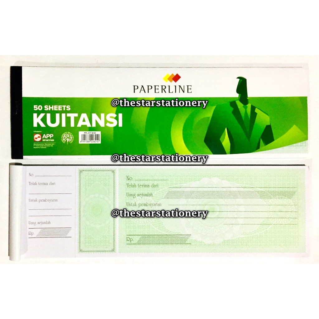 

(1 Biji) GROSIR Buku Kwitansi Paperline KT50B Besar 10 x 32 cm / Kuitansi Paperline KT50B