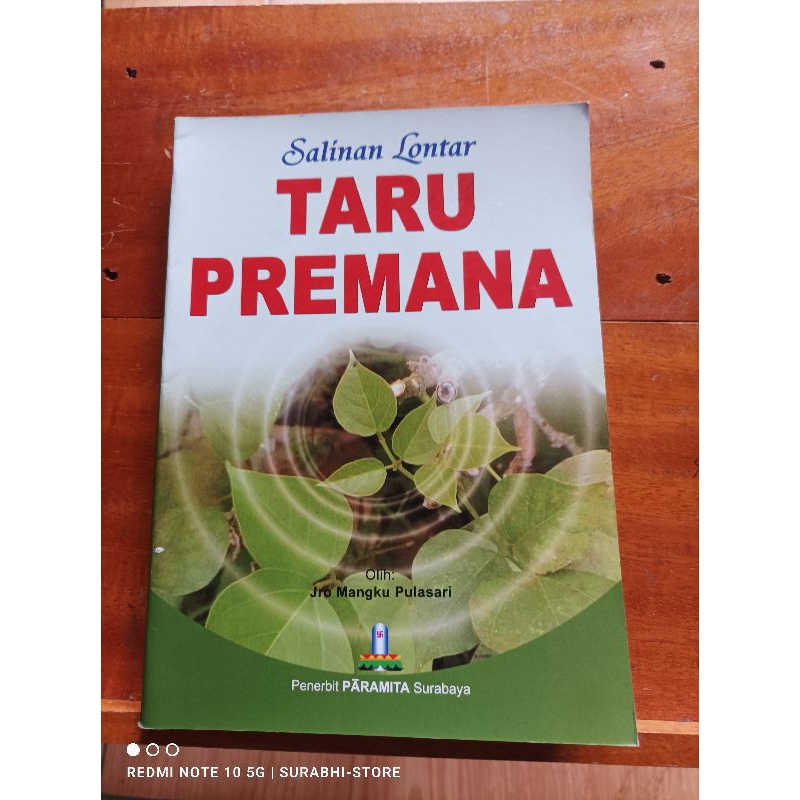 Salinan Lontar Taru Premana buku tentang tanaman Obat Bali