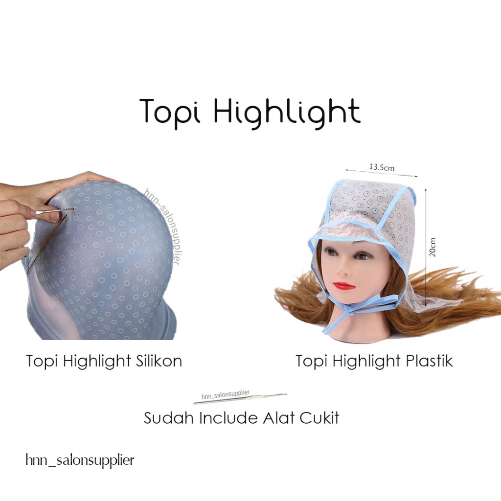 Topi Highlight Bleaching Pewarnaan Alat Semir Cat Rambut Salon