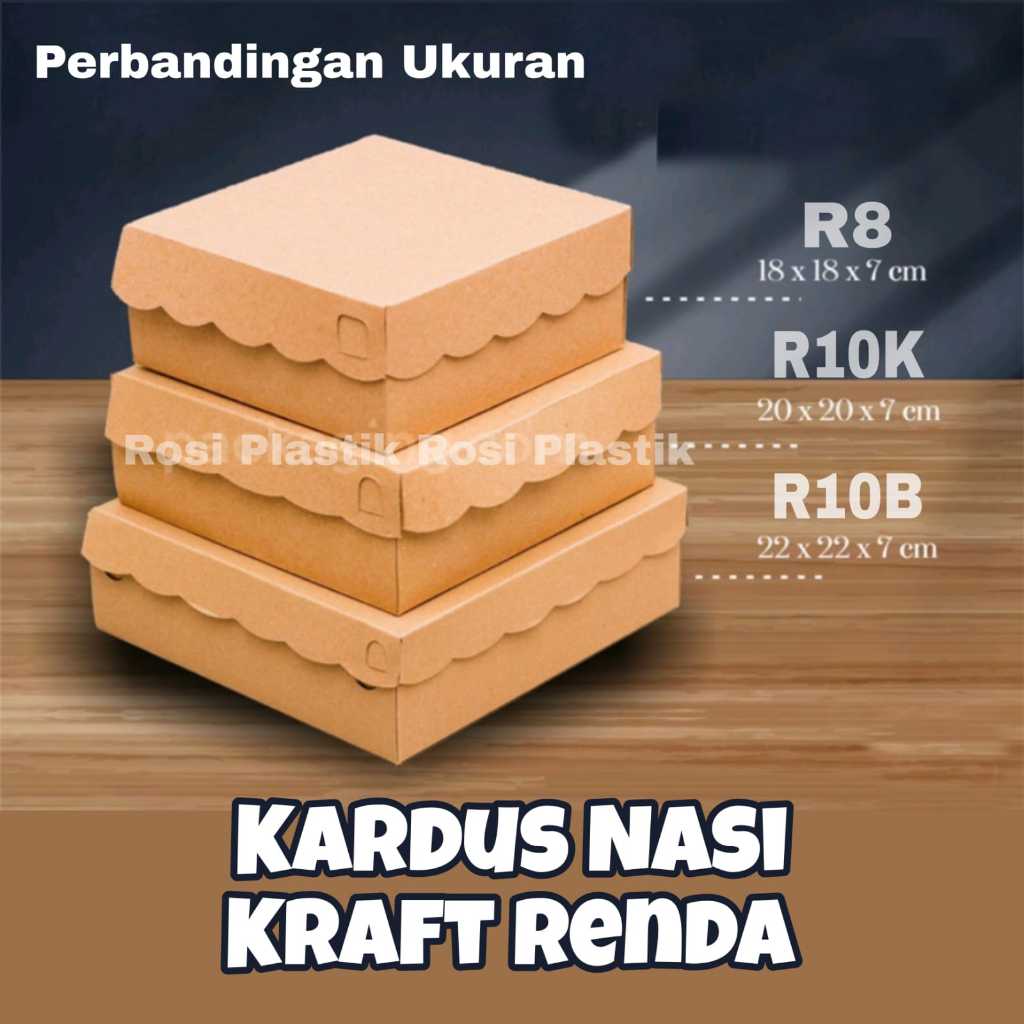 

Kardus Nasi & Kue Kraft (1 PACK) isi 100 BIJI R10B R10K R8 R7 NBK R6 R5 R3 Box Dus Makan & Kue