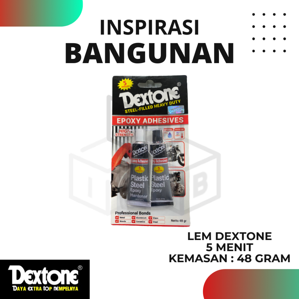 

Lem Dextone Campur 5 Menit 48 Gram Besi Plastik Fiber Keramik Epoxy Adhesive Serbaguna lem serbaguna