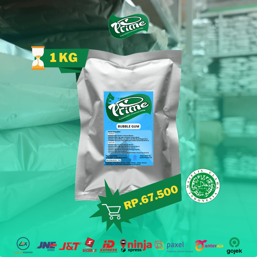 

Powder Drink Prime Bubble Gum / Bubuk Minuman Bubble Gum 1kg