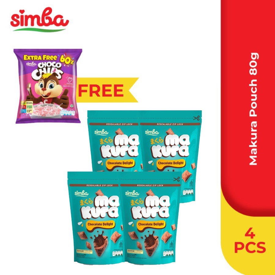 

4 Simba Makura Coklat Free Simba Choco Chips Strawberry Bag