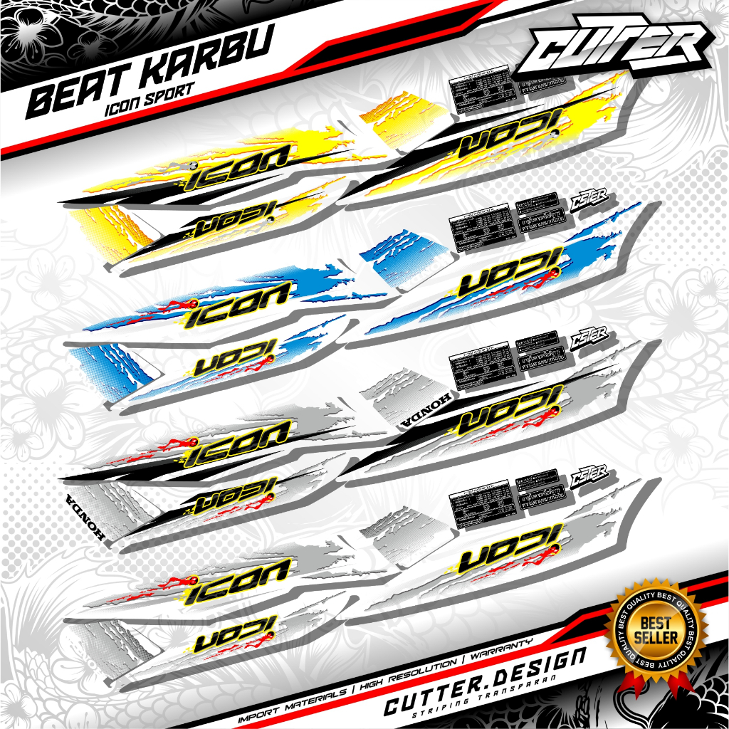 STRIPING TRANSPARAN BEAT KARBU icon sport