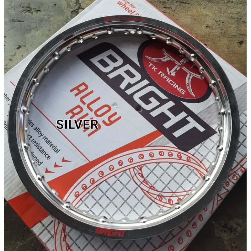 1PCS VELG TK BRIGHT RING 16 - 215 SISA WARNA SILVER ORIGINAL TK RACING MURAH 