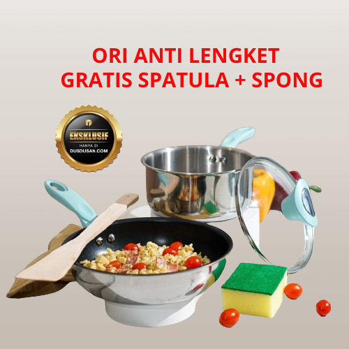 Wajan Anti Lengket Panci Penggorengan Anti Lengket Tutup Kaca