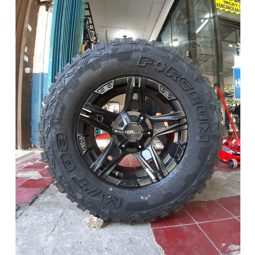 Paket Velg Dan Ban ring 16 Type SABAKU Dan Ban MT Buat HILUX DC Fortuner, pajero  DLL