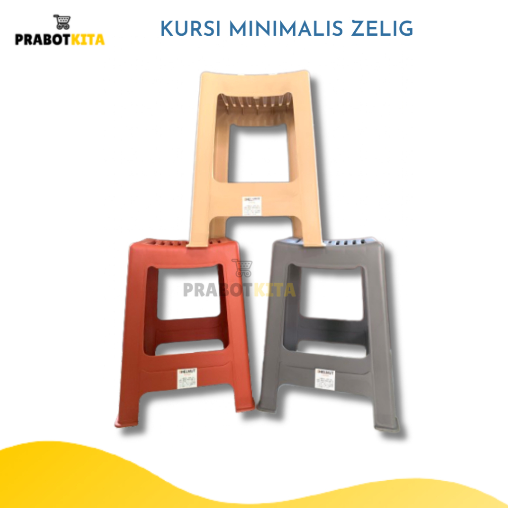 Kursi Segi Minimalis Tinggi / Kursi Plastik Tinggi / Bangku Duduk / Kursi Premium / Kursi Caffe Plas