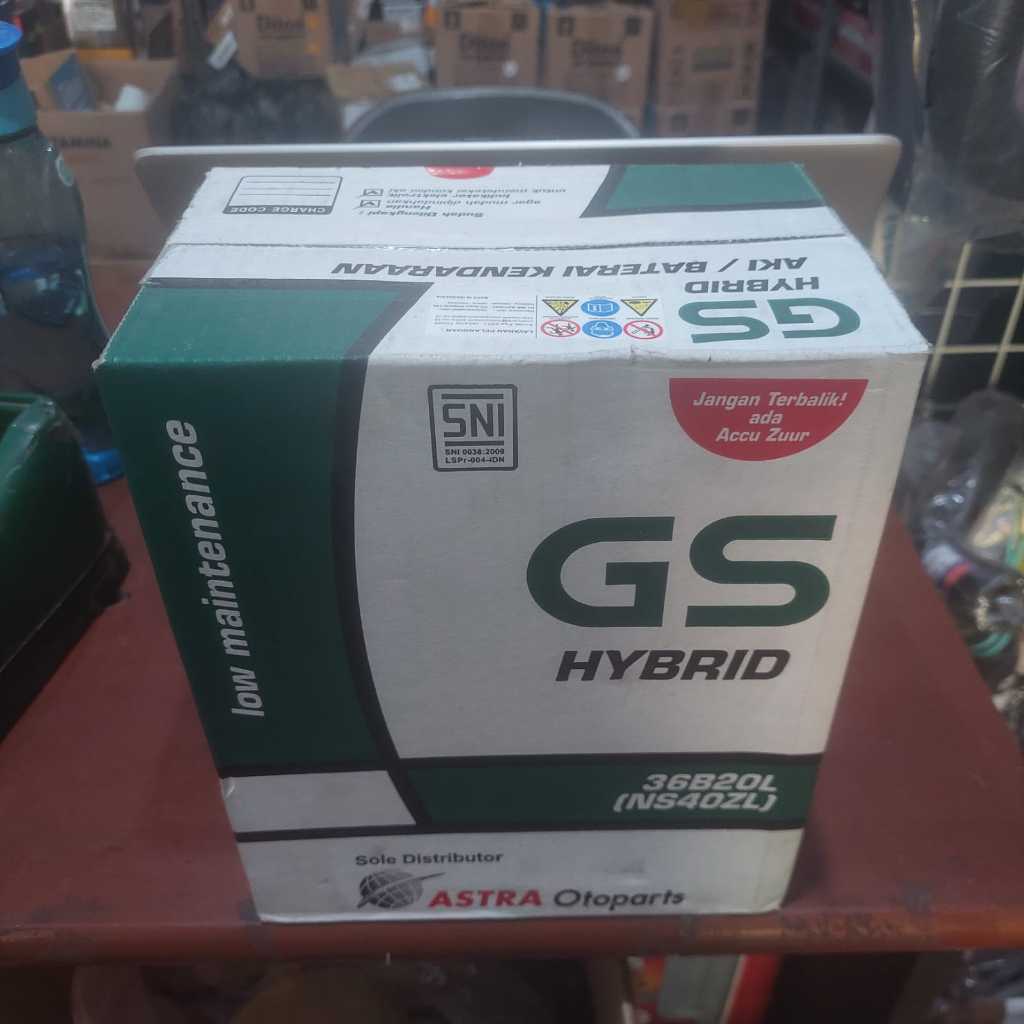 Aki Basah GS Hybrid 36B20L-NS40ZL 12V 35Ah