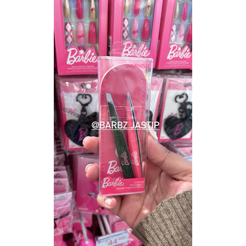 JASTIP MINISO X BARBIE / EYEBROW TWEEZER MINISO X BARBIE / PENCABUT ALIS MINISO BARBIE READY STOCK