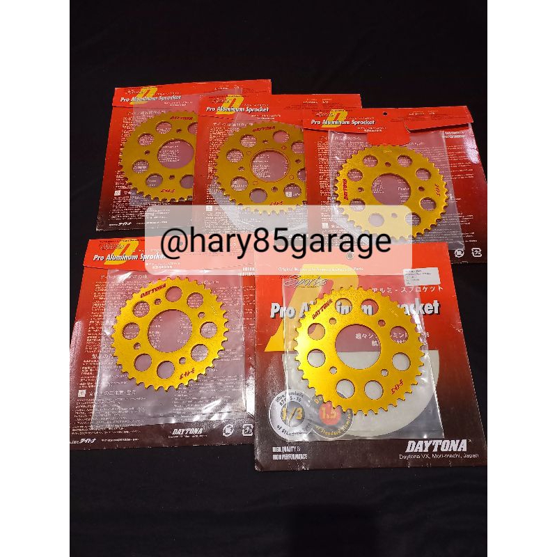 GEAR GIR DAYTONA DURALUMIN HONDA SUPRA FIT NEW KARISMA X125 BLADE SONIC150R 415-37T SD 43T ORIGINAL