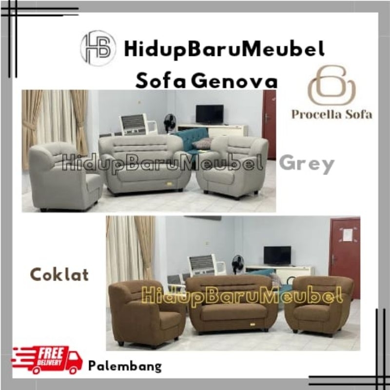 Sofa GENOVA procella / kursi ruang tamu ruang tengah Genova Procella / sofa ruang kantor hotel pabrik / promo kursi sofa murah mewah