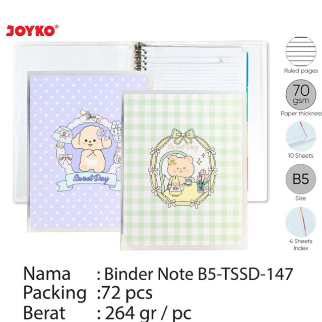 

Map Binder Note B5 2 Warna / Motif B5-TSSD-147 Gambar Lucu Joyko