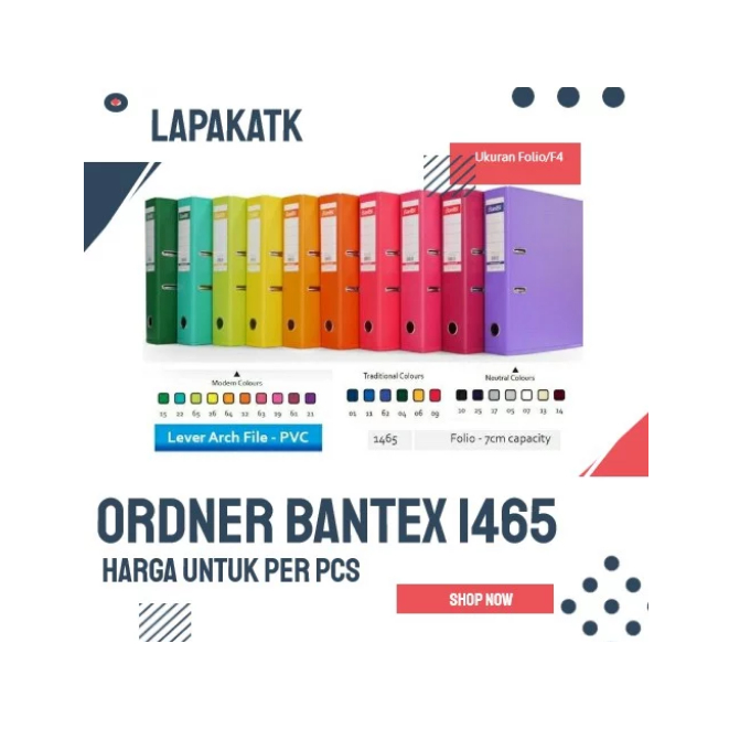 

BANTEX ORDNER F4 1465 ORDNER FOLIO BANTEX PUNGGUNG 7 CM