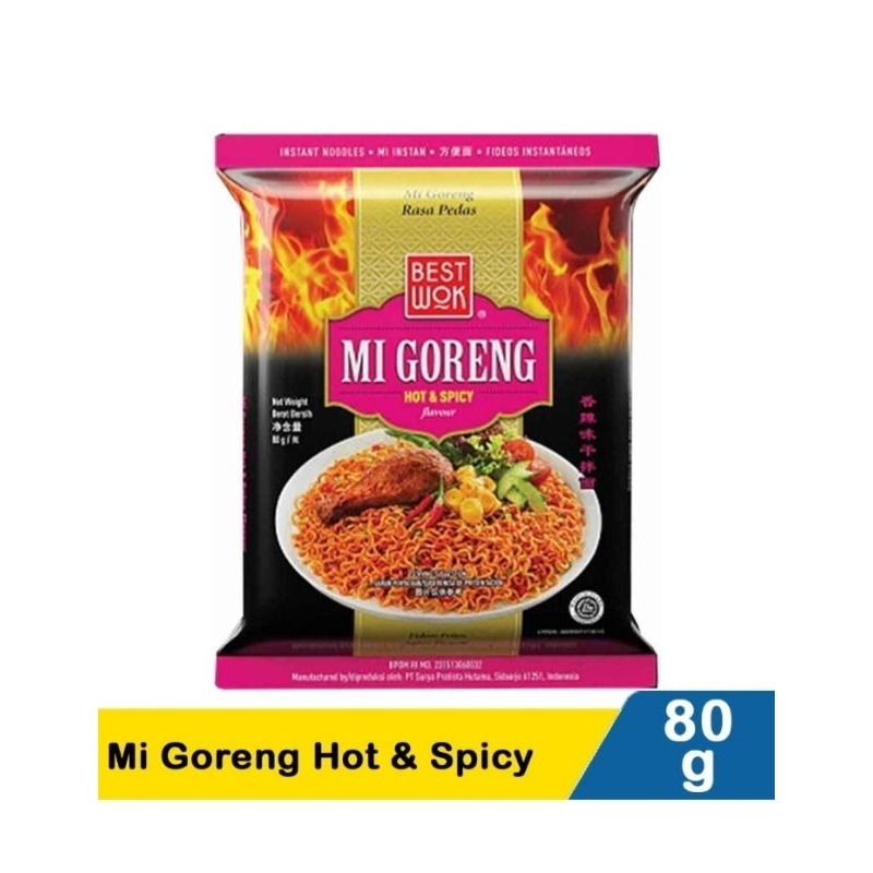 

Best Wok Mie Instan Goreng Rasa Hot & Spicy Kemasan isi 85 gram