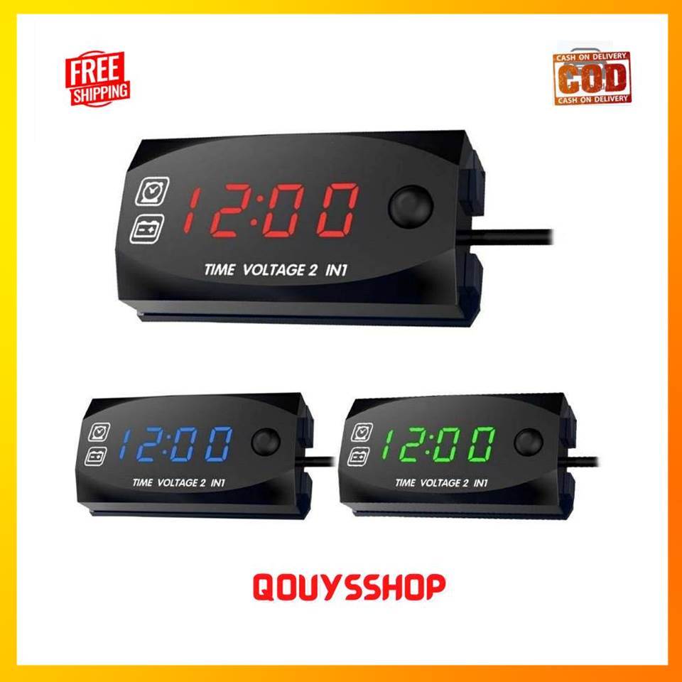 Voltmeter 3 in 1 waterproof universal variasi Voltmeter 2in1 Voltmeter aki Waterproof