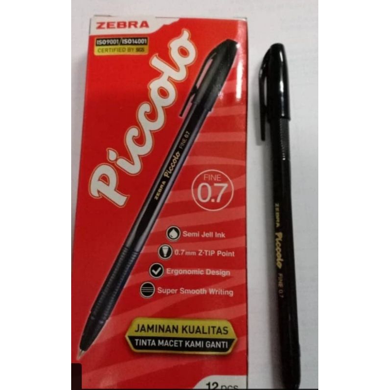 

pulpen picolo zebra 0,7mm hitam 1 pack