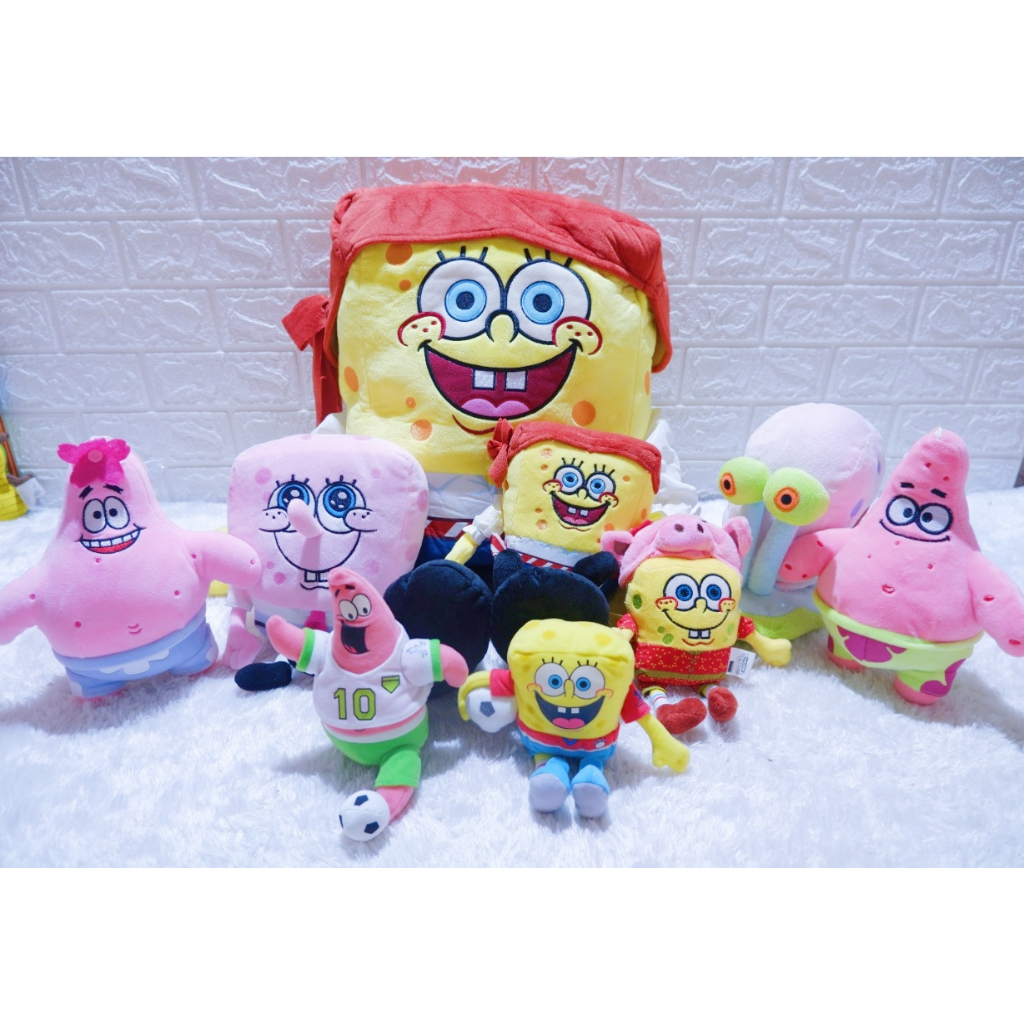 Boneka dan ganci spongbob Spongebob siput Gary Gery Geri Squarepants ORI
