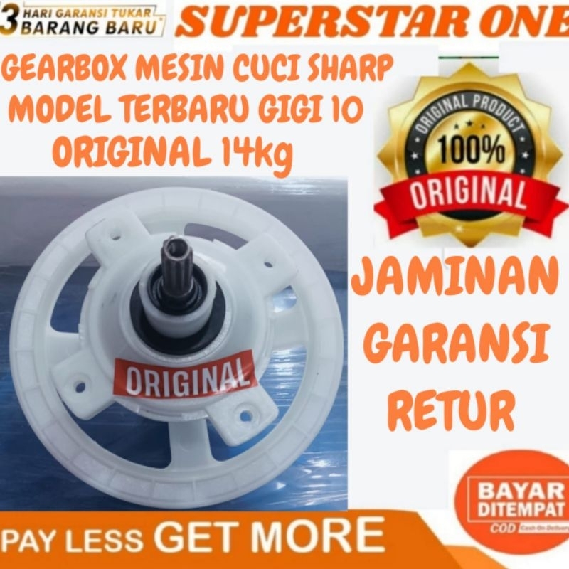 gearbox mesin cuci sharp model terbaru gigi 10 original 14kg