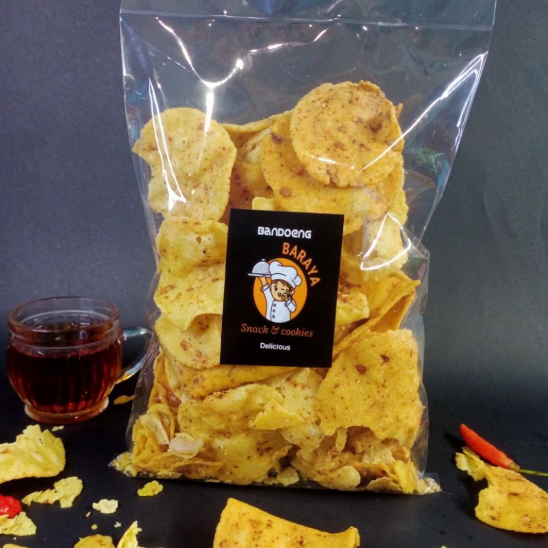 Kripik Comring Cengek Kecimpring singkong Combro Kering Cabe Rawit Khas Bandung