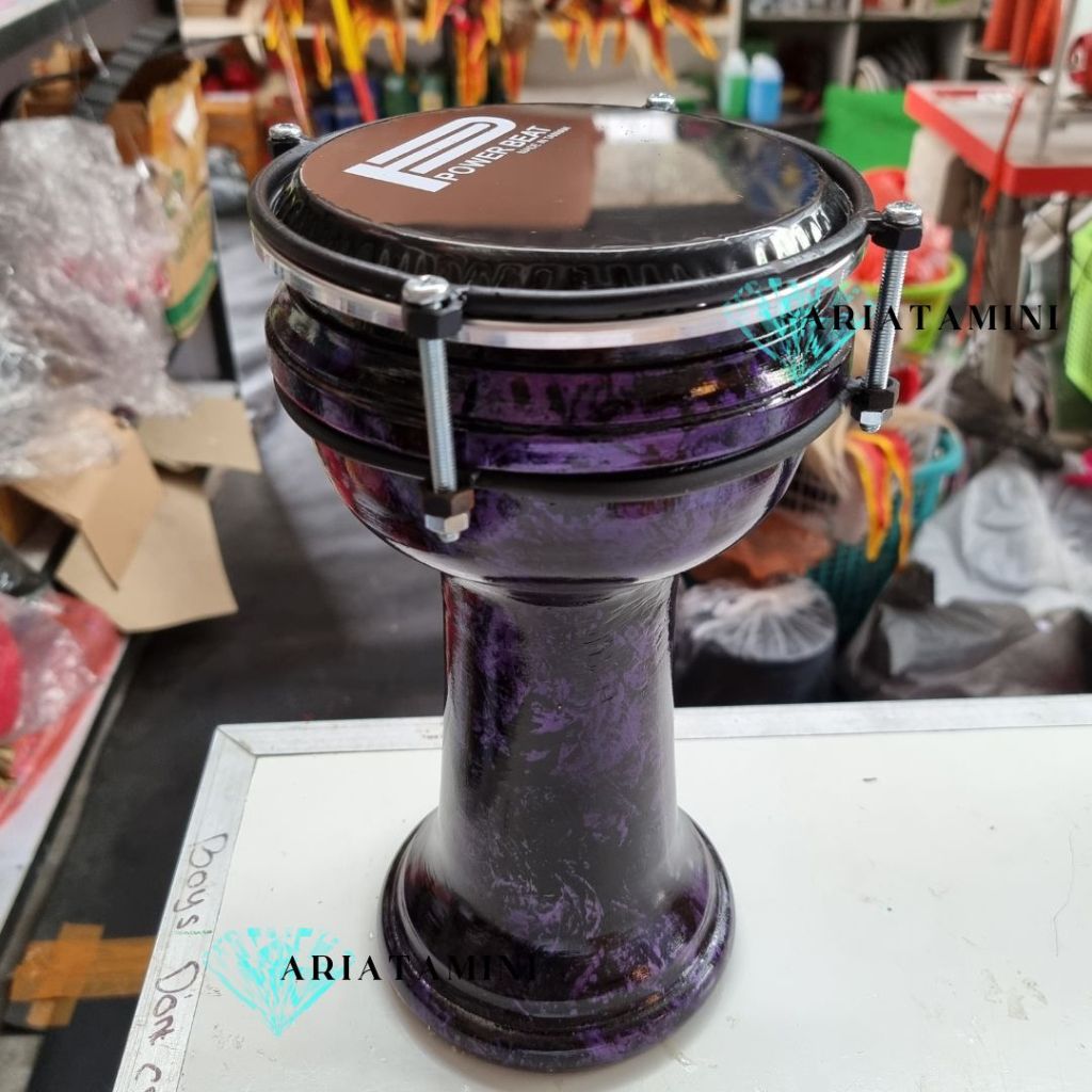 Calti Darbuka Dumbuk Pinggang 6 Inch Darbuka Rebana Motif Marmer Alat Musik Hadroh Sholawatan Gambus