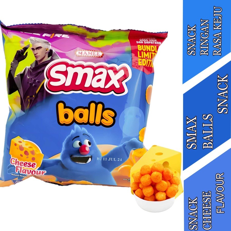 

Snack Ringan Rasa keju - Smax Balls - Snack Cheese Flavour - 40gr