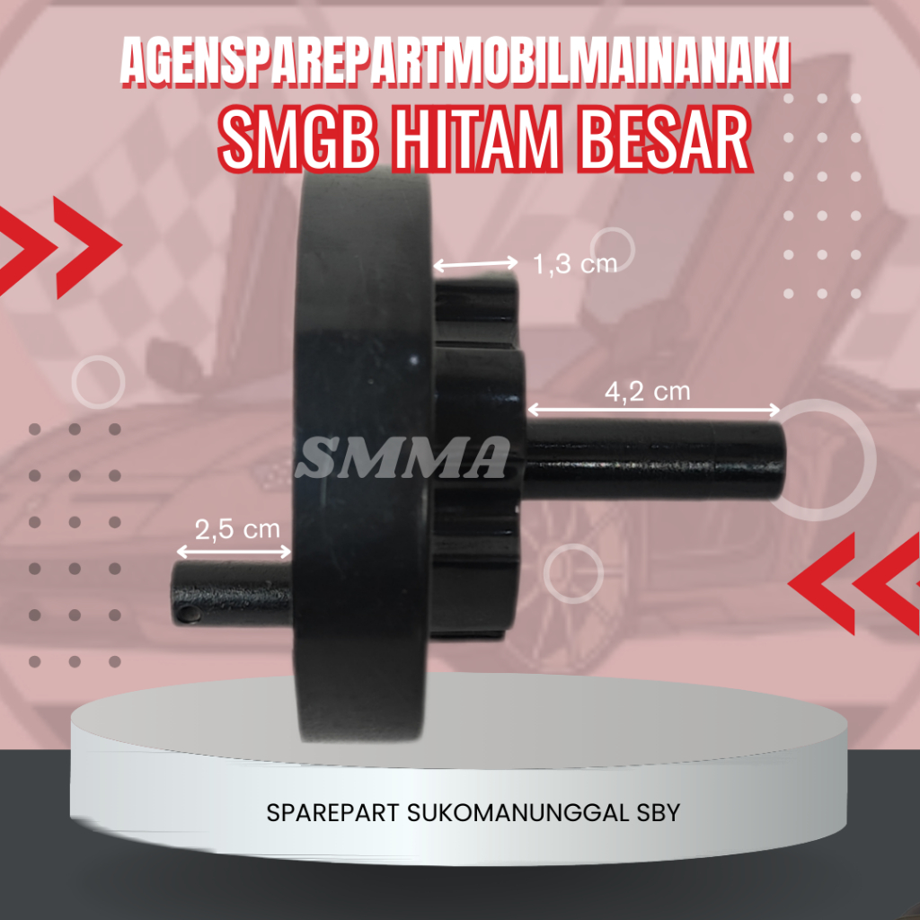 SMMA || SAMBUNGAN GEARBOX STIR HITAM BESAR MOBIL MAINAN AKI ANAK PLIKO