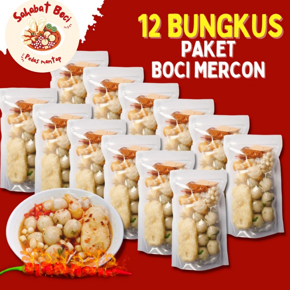 

Original Paket Super Hemat Baso Aci 12 Pcs Paket Terhemat Usaha Boci Baso Bakso Aci Ayam Suwir Suir Mercon Instan 12 Bungkus Pcs