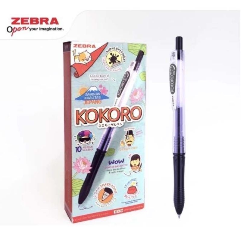 

0Pulpen Gel Kokoro / Zebra Kokoro Color 0,5mm Pulpen Gel Warna Kokoro Zebra 0.5mm Bolpen Gel Pen Color 0,5 mm