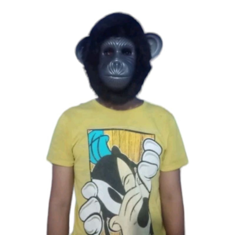 topeng monyet seram muka depan pake tali karet cocok buat anak anak
